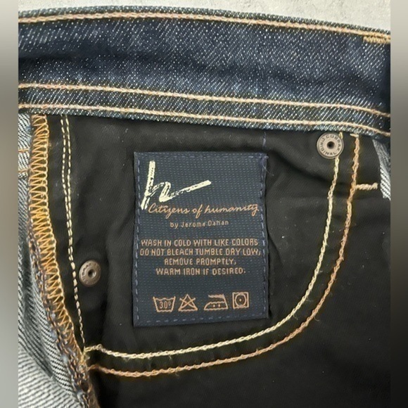 3/$30 _ CITIZENS OF HUMANITY | Y2K Ingrid 002 Dark Wash Low Waist Flare Jeans 25 - Picture 9 of 11